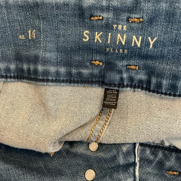 SKINN Men's Bootcut Jeans in Classic Blue Skinny Flare EXTRA HIGH WAIST